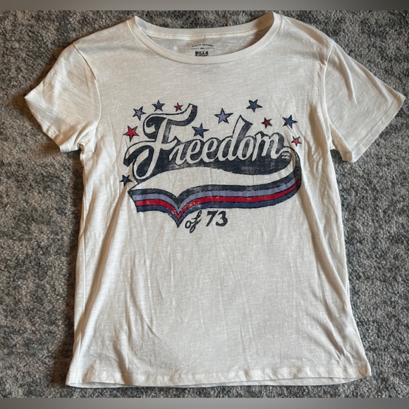 Billabong Freedom Graphic T-Shirt White Size: Small - Picture 1 of 3